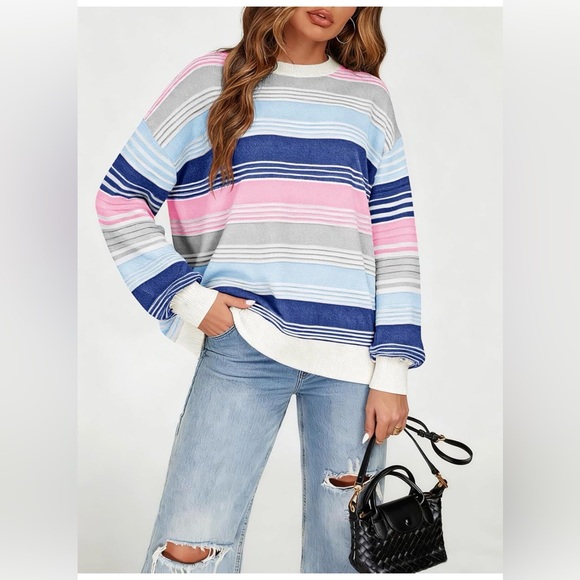 NWT Colorful Striped Sweater-S - Picture 9 of 14